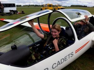 Horncastle cadet in glider