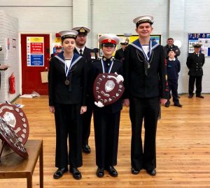 Northampton Sea Cadets were the winners of the District Team Piping