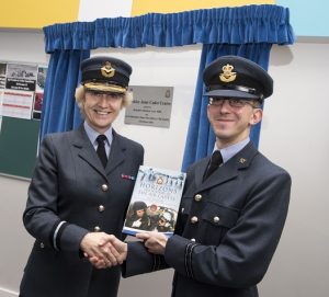 Flight Lieutenant David Berry was presented with a copy of the Air Cadets history to commemorate the occasion