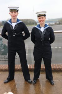 Able Seamen Hannah Joynes and Michelle Rowlands