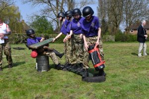 Cadets on the obstacle course