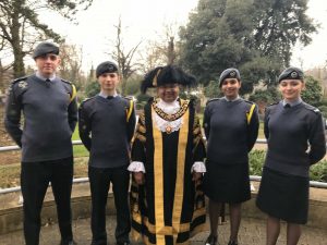 Memebers of 2070 (Glenfield) Squadron with the Lord Mayor of Leicester