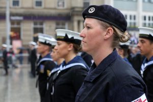 One of the reservists on parade awaiting inspection