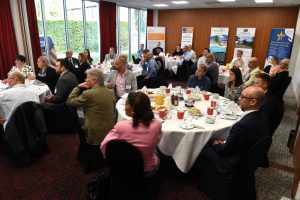 The event took place during a business breakfast