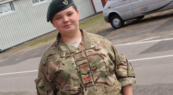 Cadet Shelley Clements at annual camp