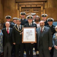 HMS Sherwood has received the Freedom of the City of Nottingham a honour presented by Nottingham City Council