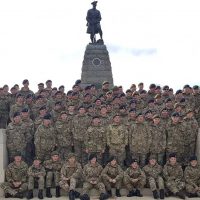 Nottinghamshire Cadets at monument   reduced