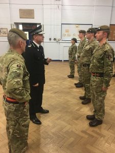 The Chief Constable inspected the troops