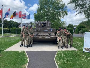 Lincolnshire Cadets with a WW2 tank