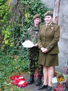 Sarah in Belgium as a Cadet