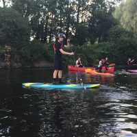 Leicester, South Leicester and Market Harborough Sea Cadets kayaking, canoeing and paddle boarding on the Grand Union Canal with District Padre Pascal