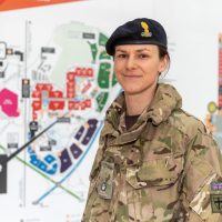 Major Angela Laycock planning the NHS Nightingale hospital at Birmingham NEC