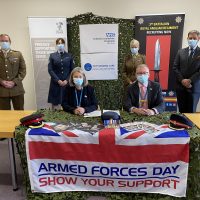 Representatives of United Lincolnshire Hospitals NHS Trust re-sign the Armed Forces Covenant