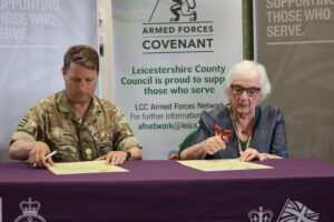 Leicestershire County Council resigns the Armed Forces Covenant.