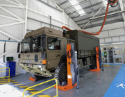 Inside the new workshop at Kingsway Army Reserve Centre.