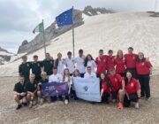 Whole team photo on Marmolada