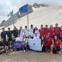 Whole team photo on Marmolada